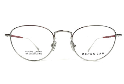 Derek Lam Brille Rahmen DL289 SILRD 18K Weiß Vergoldet Leder 50-20-140