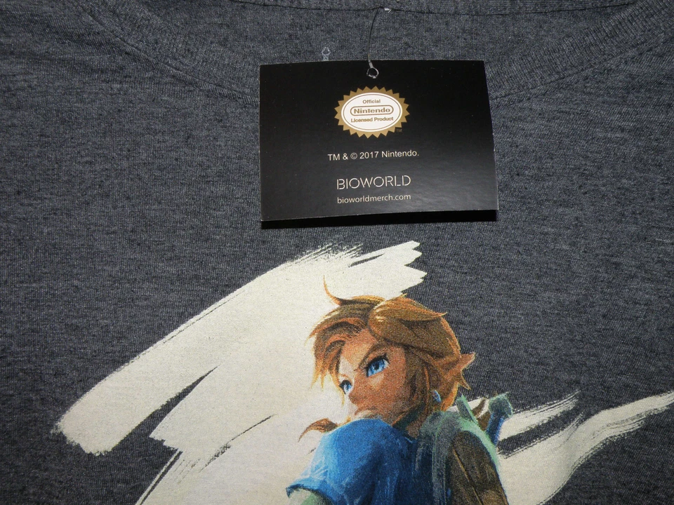 Legend Of Zelda Breath Of The Wild T-Shirt Nintendo Gray Size Wm MEDIUM* NEW tag - Image 4 of 4