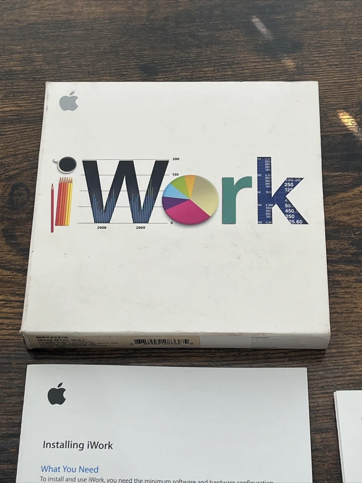 Apple iWork Software v9.0 Retail Install DVD Mac 2009 Disc MB942Z/A Collectible - Image 3 of 4