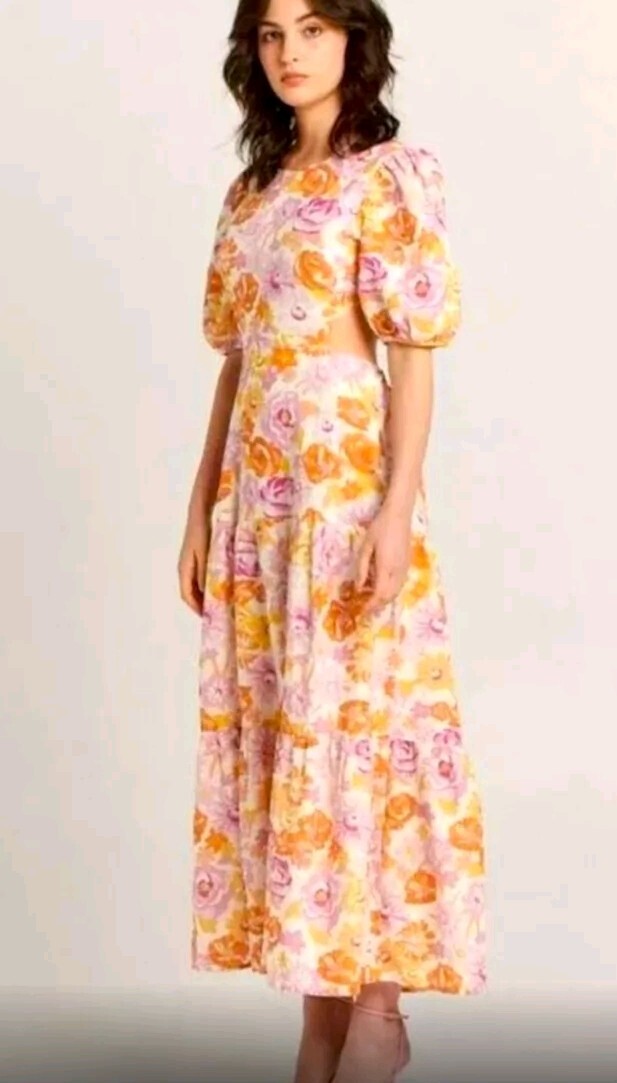 charlie holiday floral dress Clea Charlie Pleat Dress in Blue main image 0