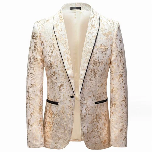 Herren Ein Knopf Anzug Mantel Hochzeit Langarm Anzug Kragen Slim Fit Tops Jacke - Bild 9 von 9