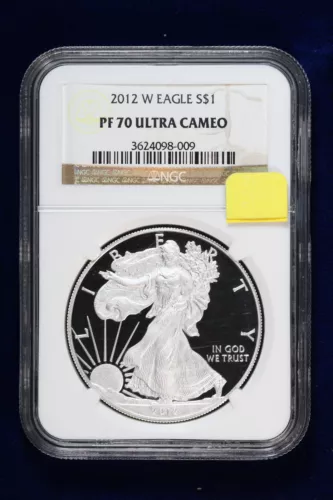 2012-W Proof Silver Eagle NGC PF 70 Ultra Cameo 4WBI