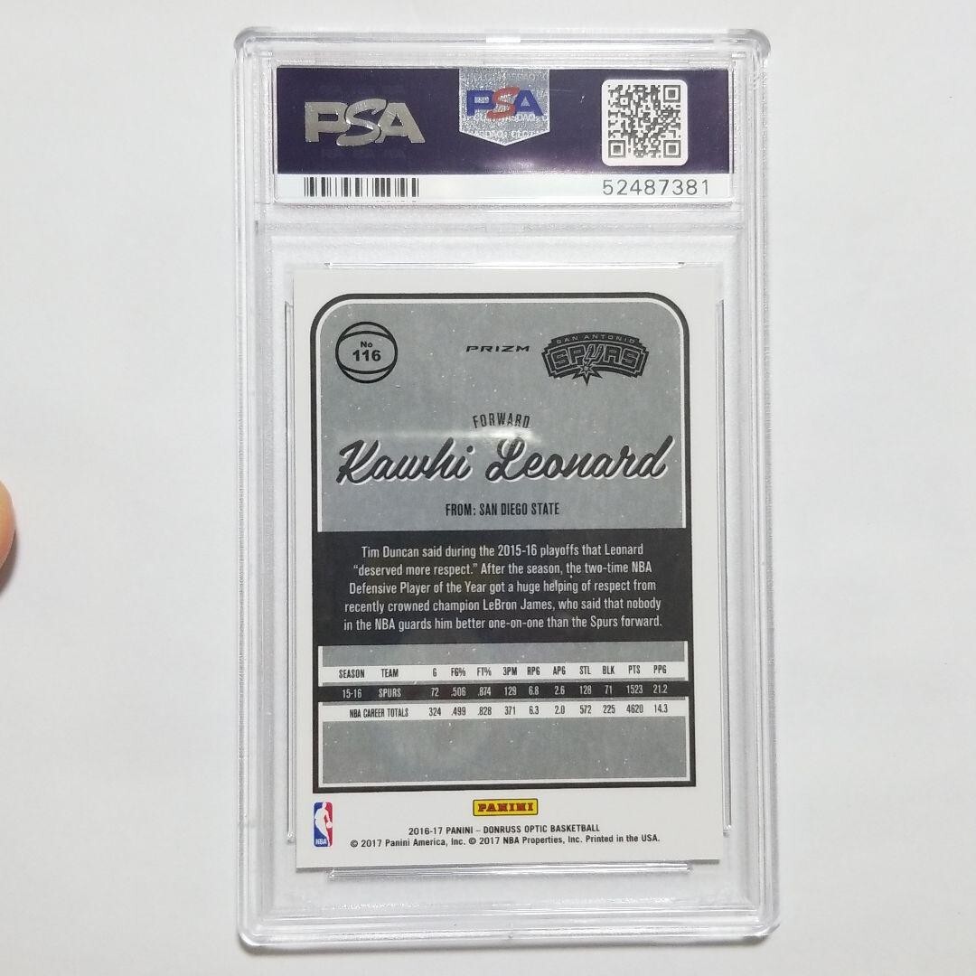 2016 Optic Holo KAWHI LEONARD #116 PSA10
