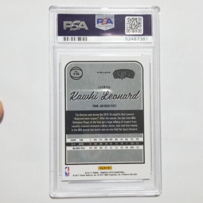 PSA10 KAWHI LEONARD 2016-17 Panini Donruss Optic Holo #116 NBA San