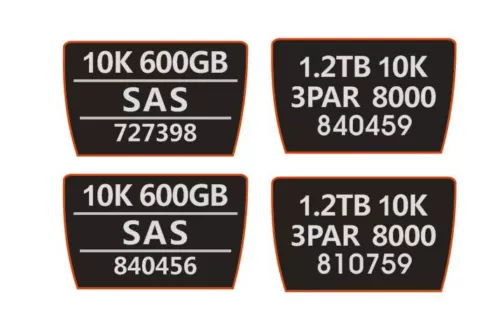 10PCS hp 710386-001 3PAR 727398/840459/840456Tray Caddy Adhesive Stickers Labels