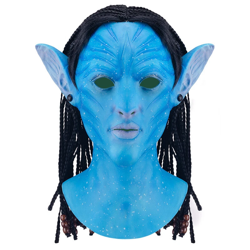 Avatar headgear Masquerade head Mask party Cosplay Costume Props Halloween Latex - Image 4 of 4