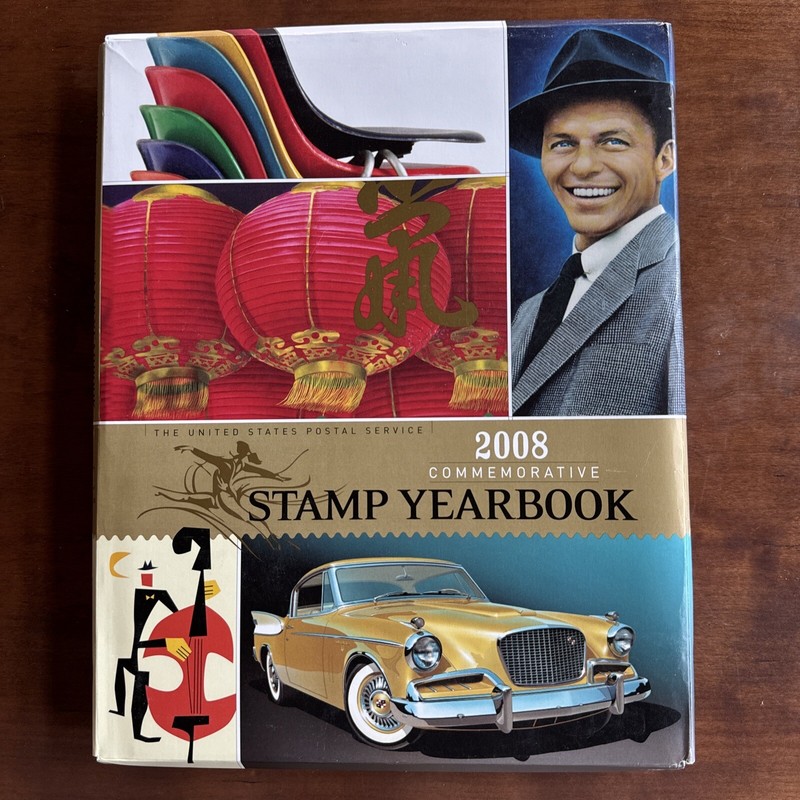 USPS 2008 Stamp Yearbook ALBUM - STAMPS MOUNTED - ALL PRESENT