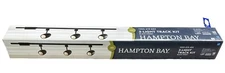 Hampton Bay 4 ft. 3-Light Black LED Linear Track Lighting Kit with Round Heads