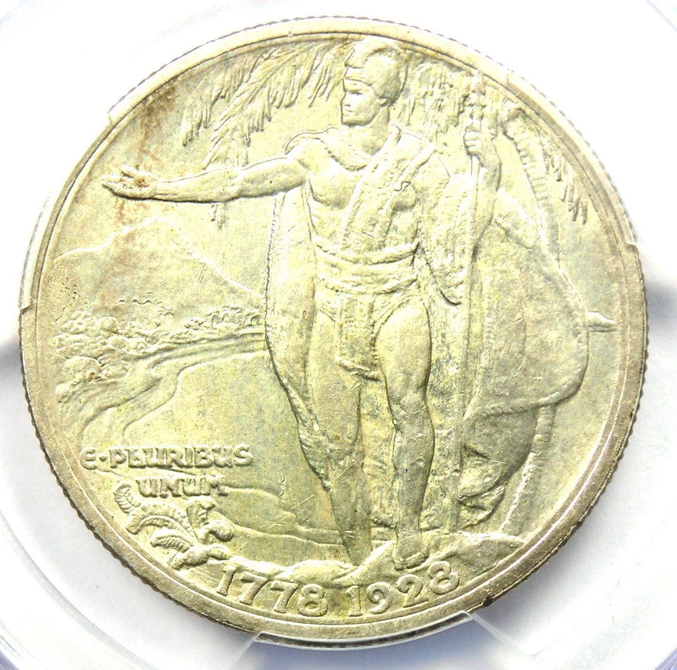 1928 Hawaiian Commemorative Half Dollar 50C Coin PCGS Uncirculated Detail UNC MS - Image 4 of 4