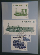 Schweden 1975/81:Maximumkarte/MK/mit FM "Dampflokomotive"+ St PFA PHILA TOKYO