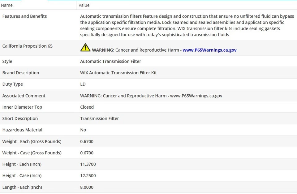 Filtro de aceite tipo OEM WIX para Nissan Xterra 2011 V6-4,0 L Foto 3 de 4