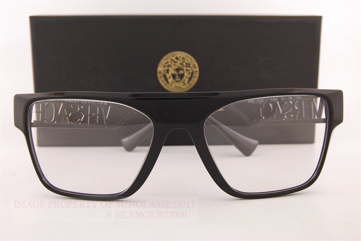 New Versace MOD-3326U 5380 Black Eyeglasses 53/19/145 Versace VE 3326U (GB1) VE3326U O3326U Man | Free Shipping  main image 3