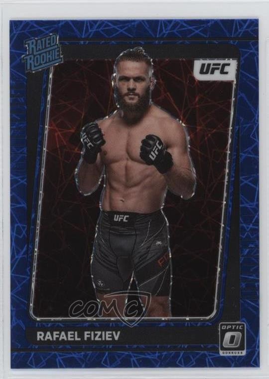2022 Donruss Optic UFC Rated Rookie Blue Velocity Prizm Rafael Fiziev #116 1e19