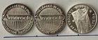 Vintage 1 T-oz Trade Unit Lot of .999 Silver Rounds.. 3 Troy Ounces Total