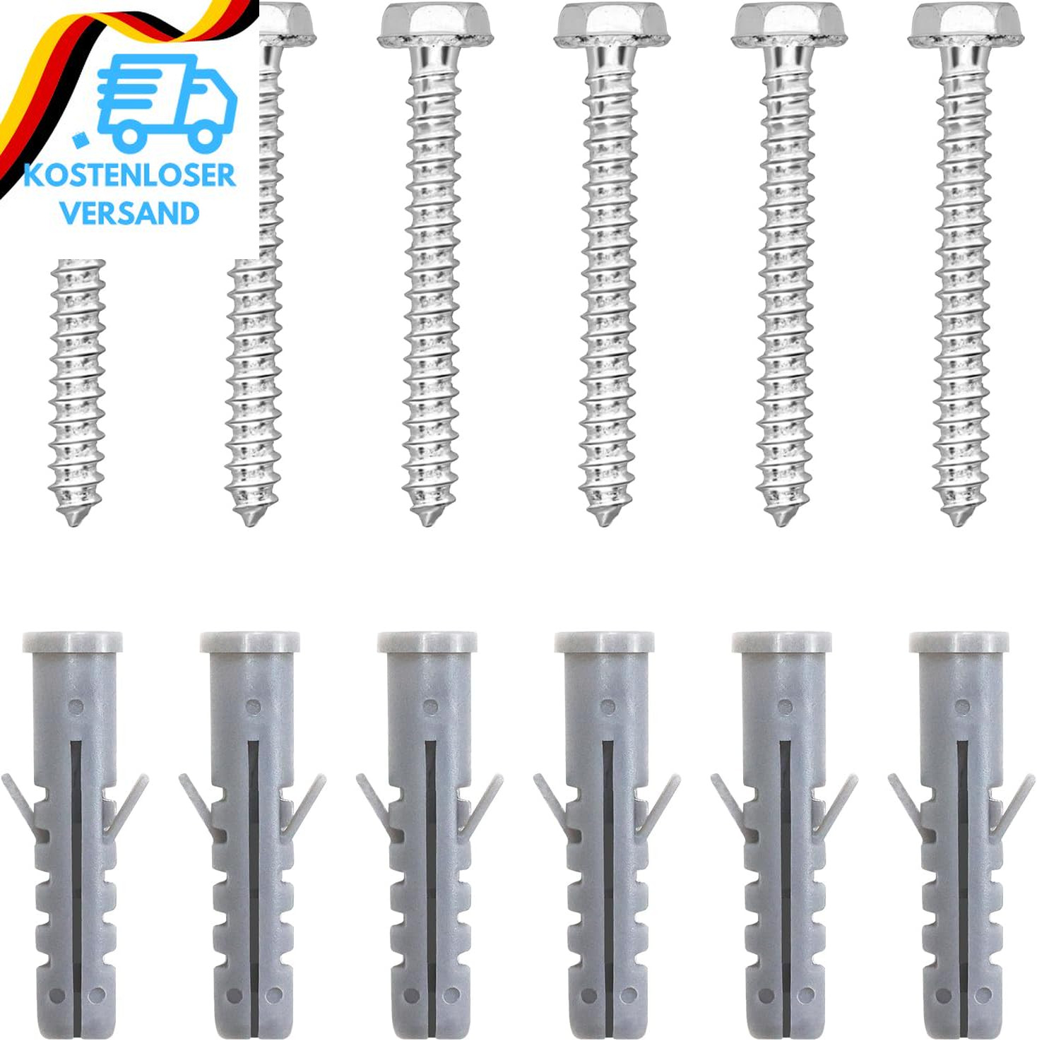 ELIVED Schrauben Set Und Dübeln Für TV Wandhalterung Für Betonwand Und Holzbalke