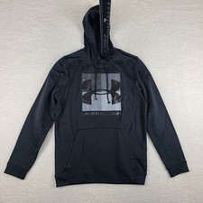 Under Armour Hoodie Mens Small Black Loose Coldgear Sweater Activewear