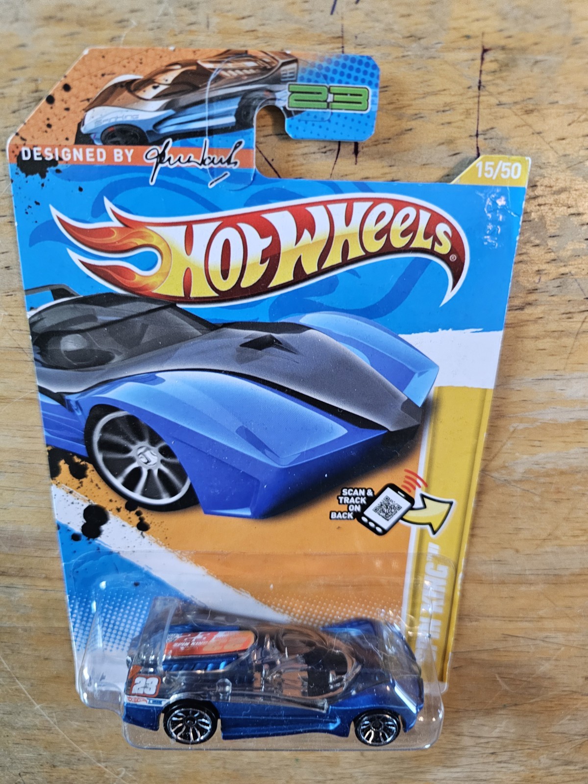 Hot Wheels Spin King, Blue; 2012 New Models Series 15/50