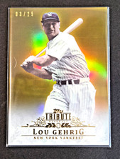 2013 Topps Tribute #88 Lou Gehrig GOLD /25