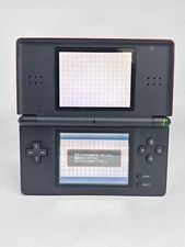 Nintendo DS Lite USG-001 Crimson Red Black Console #54 AS IS Touchscreen Not Wor