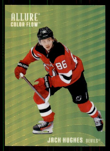 2025-26 Upper Deck Allure Color Flow Yellow-Green #CF-21 Jack Hughes Devils