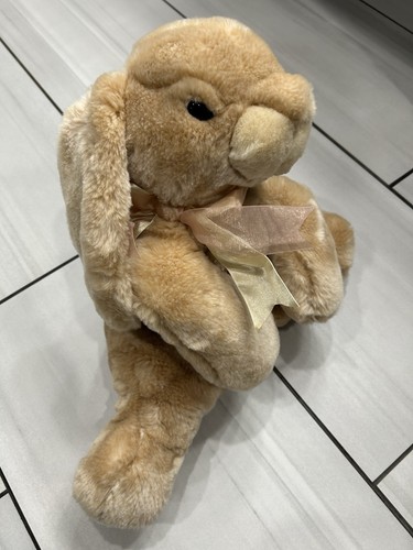 Vintage Animal Alley Brown Bunny Rabbit w/ Weighted Paws 14” Floppy Plush Toy