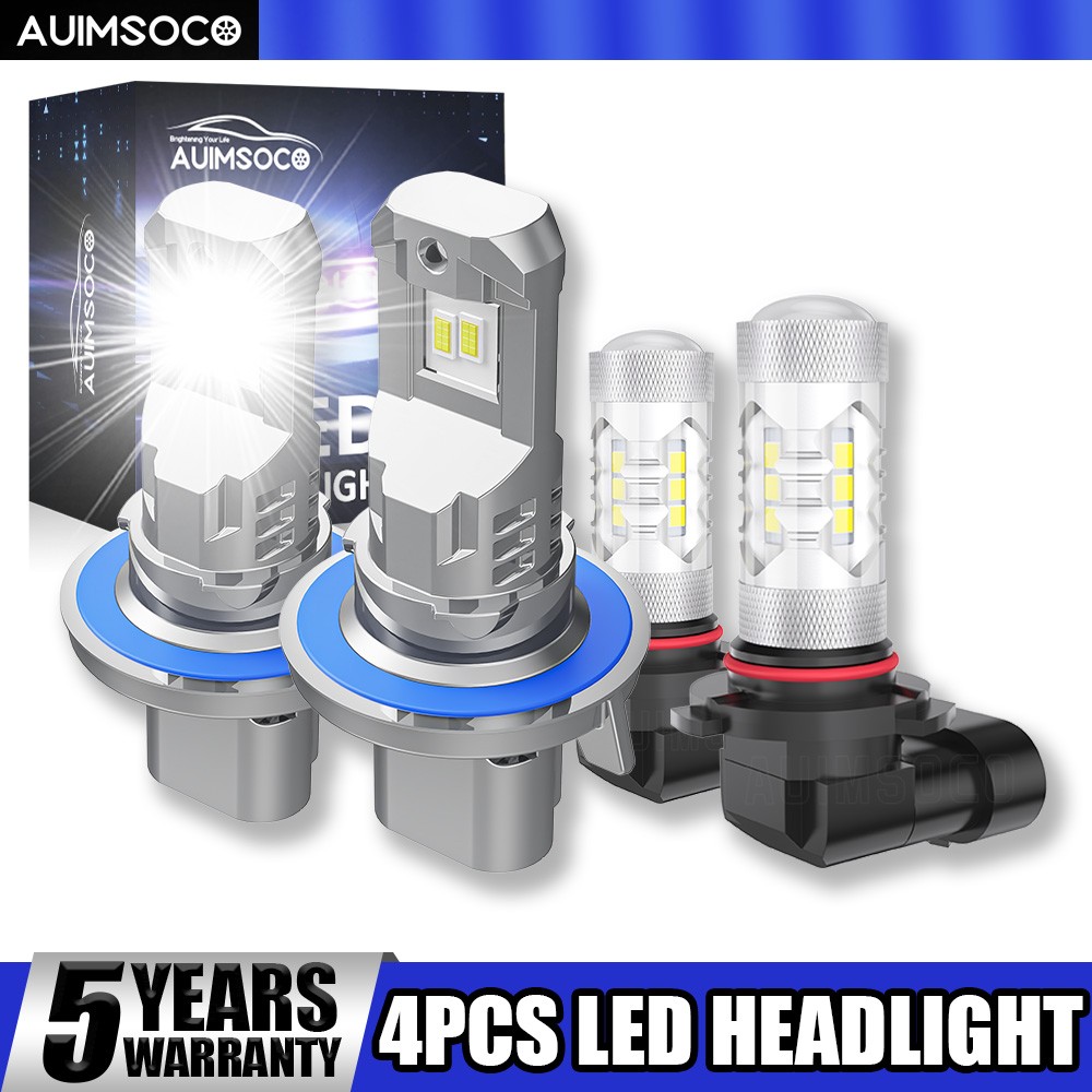 For Ford F-150 F150 2004-2014 4x 6000K LED Headlight Hi/Lo&Fog Bulbs Kit White