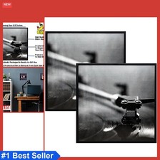Vinyl Record Frame 12.5 x 12.5 Inch Black Aluminum Two Pack Wall Mount Display