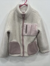 Cat And Jack Kids Retro Fleece Jacket Size M 7/8 Girls Jacket With Pockets