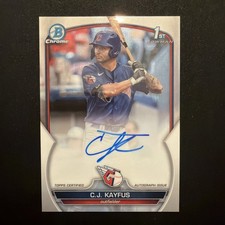 C J KAYFUS - 2023 AUTOGRAPH Bowman Draft Chrome 1st Prospect AUTO - GUARDIANS