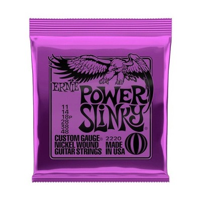3set Ernie Kugel 2220 Power Slinky 11-48 E-Gitarre Saiten Lila Nickel KM1