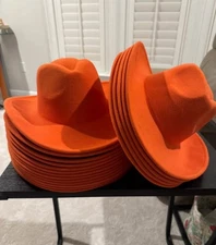 Lot Of 10 Designer Fall Fedora Cowboy Western Adjustable HATS Women Men Unisex