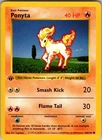 Ponyta 60/102 Common Base Set Shadowless Pokemon 1st Edition Lightly Played