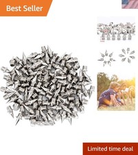110 Piece 3/8 Inch Track Shoe Spikes - Durable, Corrosion-Resistant, Silver