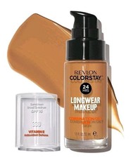 Revlon Colorstay Foundation Combination Oily Vitamin E 330 Natural Tan SPF20 NEW