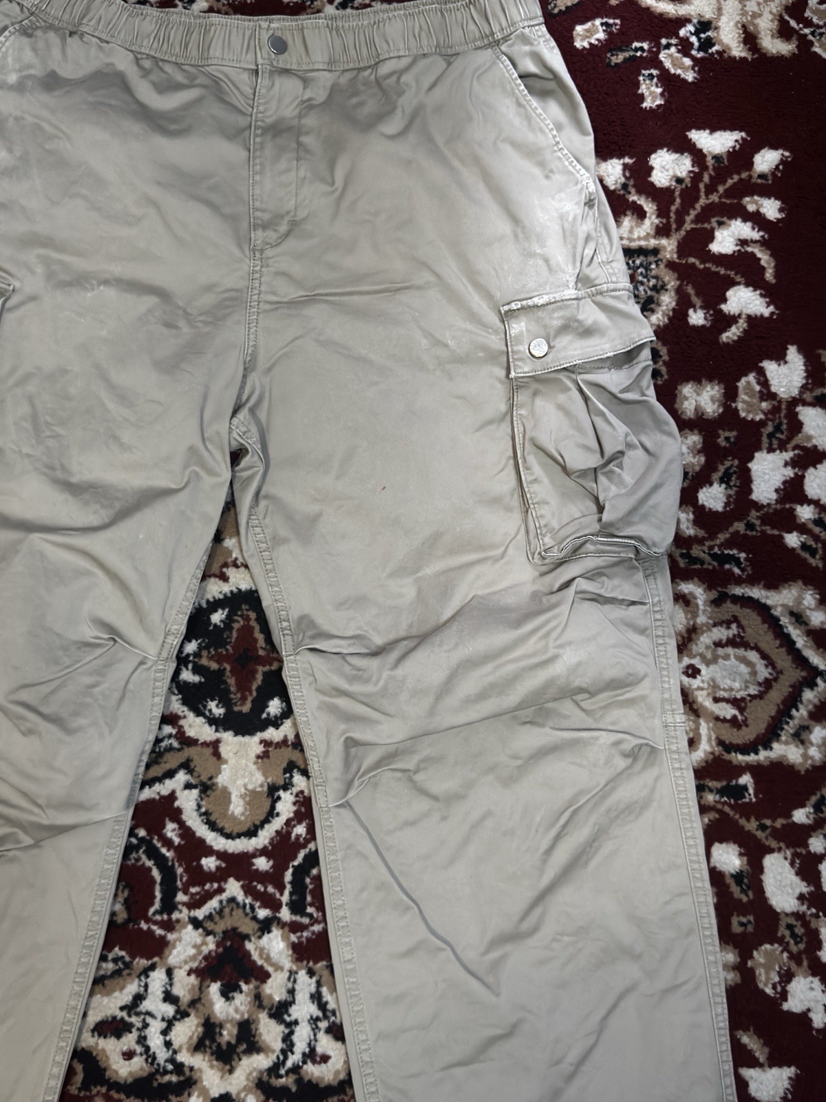 Size Large - H&M Loose Fit Tan Cargo Pants  thumbnail 2