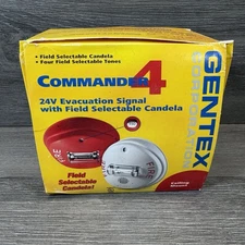 Gentex Ceiling Horn/Strobe, 24 VDC, Red GCC24PCR