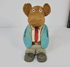 Hand Carved And Painted Wooden Business Moose