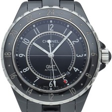 Chanel J12 GMT H2012 Ceramic 42mm Black Dial Automatic Box and Papers #LPW2381