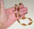 Vintage VENDOME FACETED ART GLASS BEADED NECKLACE 22"-Iridescent Brown Tones-Fab — photo 9