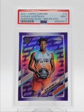 JAZIAN GORTMAN 2021-22 TOPPS CHROME OTE ROOKIE PURPLE #10 RC /299 PSA 9 Q4320