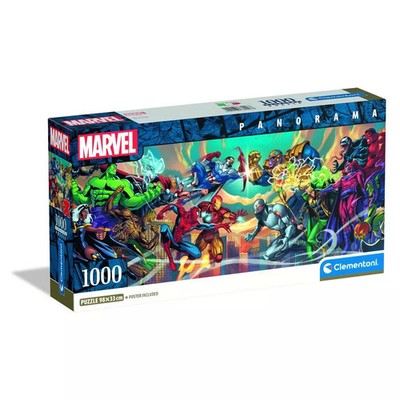 8005125370566 CLE puzzle 1000 PanoramaComp.Heroes vs.Villa.37056 Clementoni