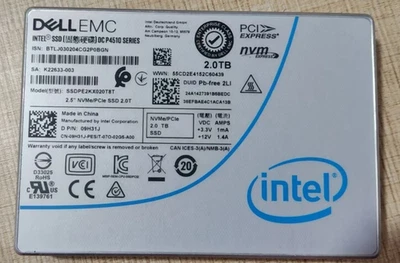 Dell 0YNW0F Intel P4510 2TB NVMe U.2 2,5" SSDPE2KX020T7T Solid State Drive - Bild 1 von 2