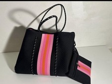 CLEARANCE Neoprene Tote Bag - Two Designs left - Large Tote / Zip Pouch - 80