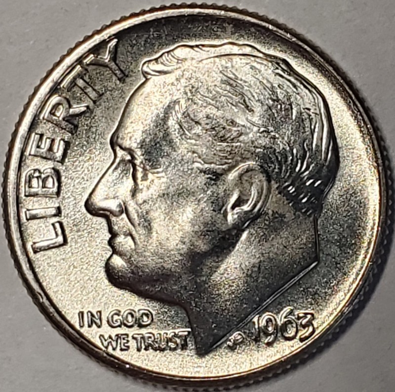 1963-D Silver Roosevelt Dime - Choice Gem Brilliant Unc  Lustrous  #i7033