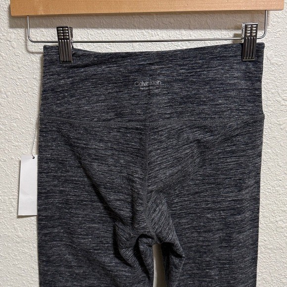Calvin Klein Performance Woman's NWT Heather Grey High Waist Logo Leggings XS thumbnail 8