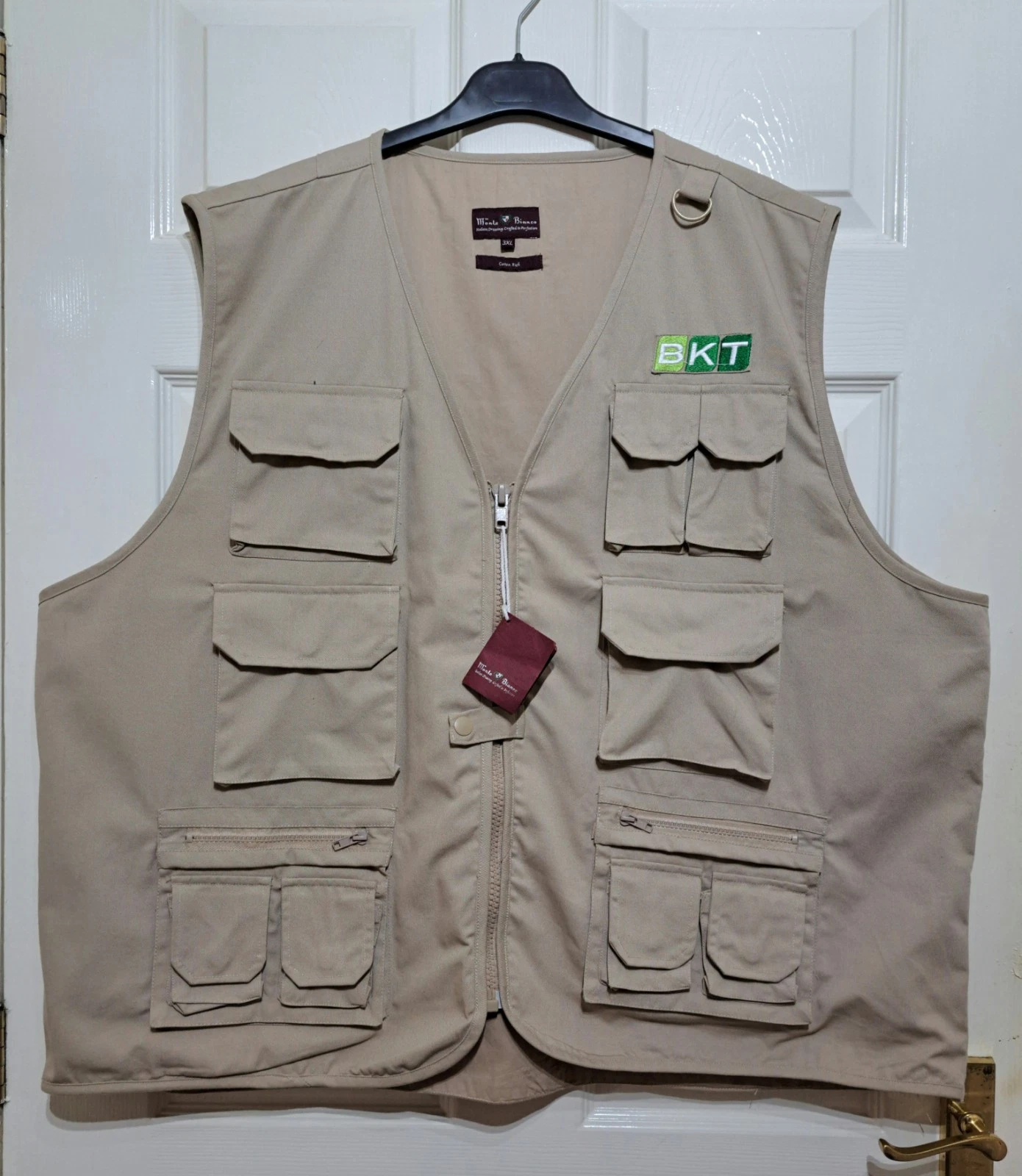 Monte Bianco Utility Vest BKT Men's Size 3XL P2P 29" Military Fishing Cotton NWT