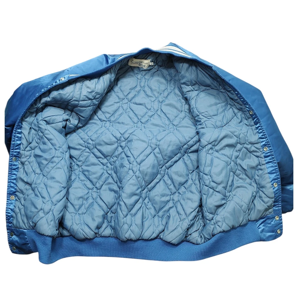 Vtg Chalk Line Minnesota Timberwolves Satin Snap Jacket NBA 90s Mens Medium - Image 3 of 4