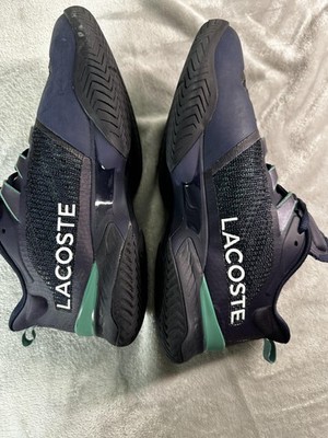 Lacoste Shoes Mens Size EU Navy Green AGLT23 Ultra Tennis Court Mesh 