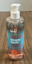 BLISS Blood Orange And White Pepper SOAPY SUDS 16oz Body Wash Bubble Bath NEW
