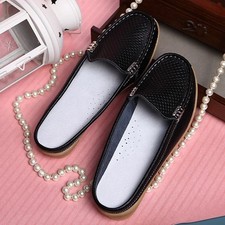 Ladies Slip on Loafer Casual Slider Shoes Mules Flats Moccasins Backless NEW uk
